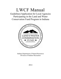 LWCF Manual - Guidelines/Application for Local - State of Indiana