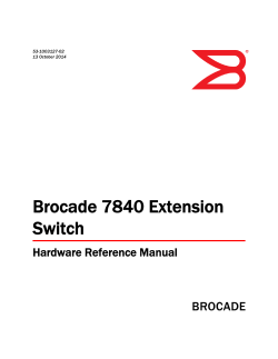 Brocade 7840 Extension Switch Hardware Reference Manual