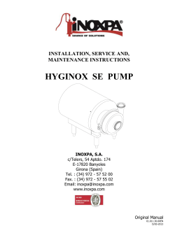 Manual HYGINOX SE (EN) - Inoxpa