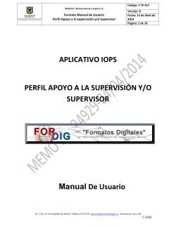 Manual de Usuario Perfil de Apoyo a la Supervision y - SDIS