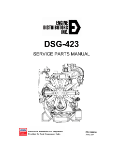 DSG-423 SERVICE PARTS MANUAL - WITHOUT ENG NUMBERS