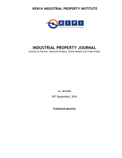 September 2014 - Kenya Industrial Property Institute (KIPI)