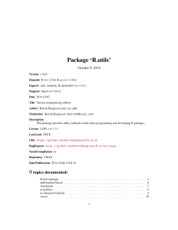 Package R.utils - The Comprehensive R Archive Network