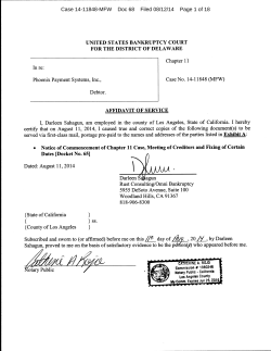 Case 14-11848-MFW Doc 68 Filed 08/12/14 Page 1 of 18 - Omni
