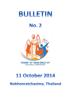 Bulletin#2 - Asian Volleyball Confederation