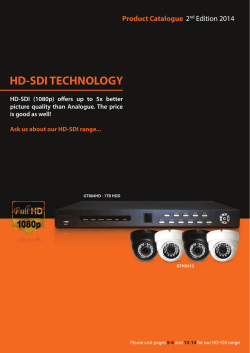 HD-SDI TECHNOLOGY - CCTV Camera