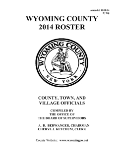 Wyoming County Roster/Directory