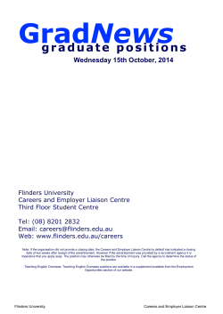 Graduate Positions (PDF 725KB) - Flinders University