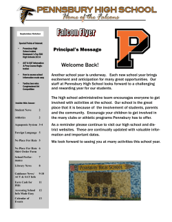 Falcon Flyer (pdf) - Pennsbury School District