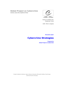Cybercrime strategies - discussion paper - Council of Europe