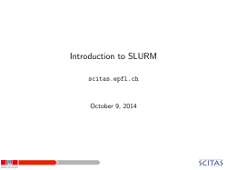 Introduction to SLURM - EPFL
