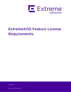 ExtremeXOS Feature License Requirements - Extreme Networks