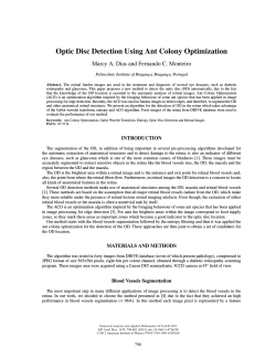 Optic Disc Detection Using Ant Colony Optimization - IPB