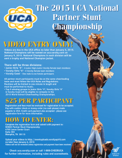 The 2015 UCA National Partner Stunt Championship - Varsity.com