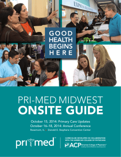 Download the onsite guide to prepare for the conference - Pri-Med