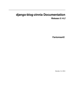 django-blog-zinnia Documentation Release 0.14.2 - Read the Docs