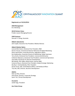 See Whos Attending in 2014! - Ophthalmology Innovation Summit
