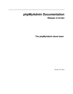 phpMyAdmin Documentation - Read the Docs