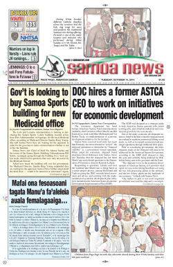DOC hires a former ASTCA CEO to work on - Samoa News