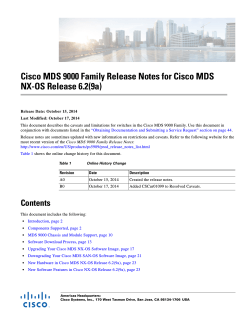 Cisco MDS 9000 Family Release Notes for Cisco MDS NX-OS