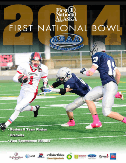 2014 First National Bowl Football State Championship Program