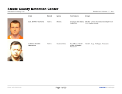 Current Jail Roster - Steele County Minnesota