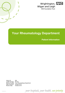 Your Rheumatology Department - Wrightington, Wigan and Leigh