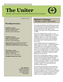 The Uniter - Unitarian Universalist Church of Urbana-Champaign
