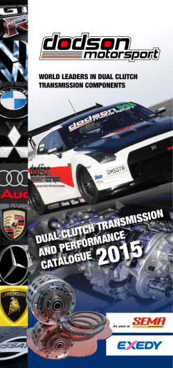 dual clutch transmission and performance catalogue - Dodson