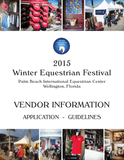 2015 Vendor Forms - Winter Equestrian Festival