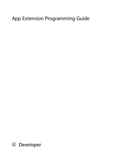 App Extension Programming Guide - Apple Developer