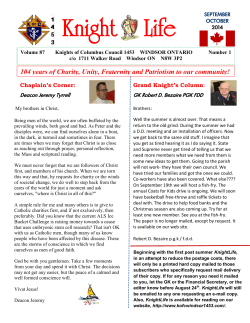 Knight Life Sept/October 2014 - Windsor Council 1453