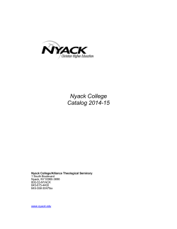 Nyack College Catalog 2014-15