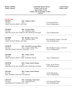 Pre-trials - Kerr County