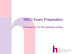 HRCI Exam Preparation Resources