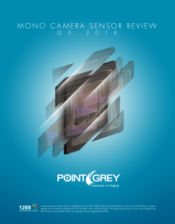 Q3 2014 Mono Sensor Review PDF Download - Point Grey