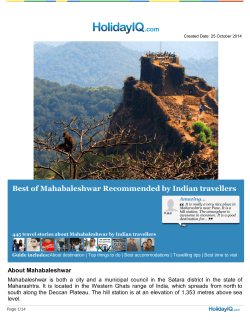 Download Mahabaleshwar Travel guide in PDF format - HolidayIQ