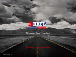 Corporate Presentation – for the Half Year FY 2014-15 - DHFL