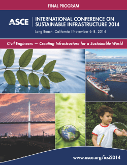 international conference on sustainable infrastructure 2014