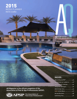Advertise - AQ - The Official Magazine of APSP