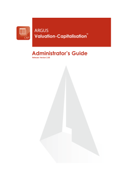Administrators Guide - ARGUS Software