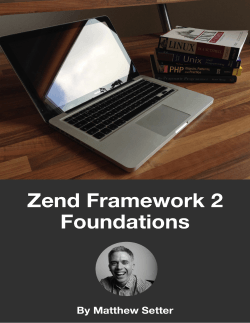 Zend Framework 2 Foundations - Leanpub