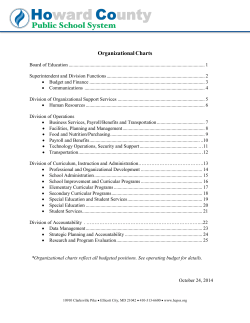 HCPSS Organizational Charts
