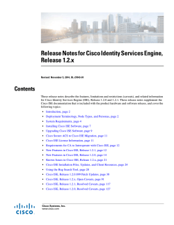 Release Notes for Cisco Identity Services Engine, Release 1.2.x