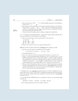 282 Chapter 7. Logical Agents a. Show that the clause (—Ti V is