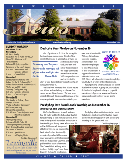 November Newsletter - Lewinsville Presbyterian Church!