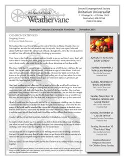 November 2014 Weathervane - Nantucket Unitarian Universalists