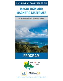 download the 2014 MMM Program - 59th Annual Magnetism and