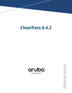 ClearPass 6.4.2 Release Notes - Airheads Community - Aruba