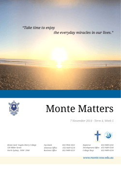 Monte Matters Term 4 Week 5 2014.pdf - Monte Sant Angelo Mercy